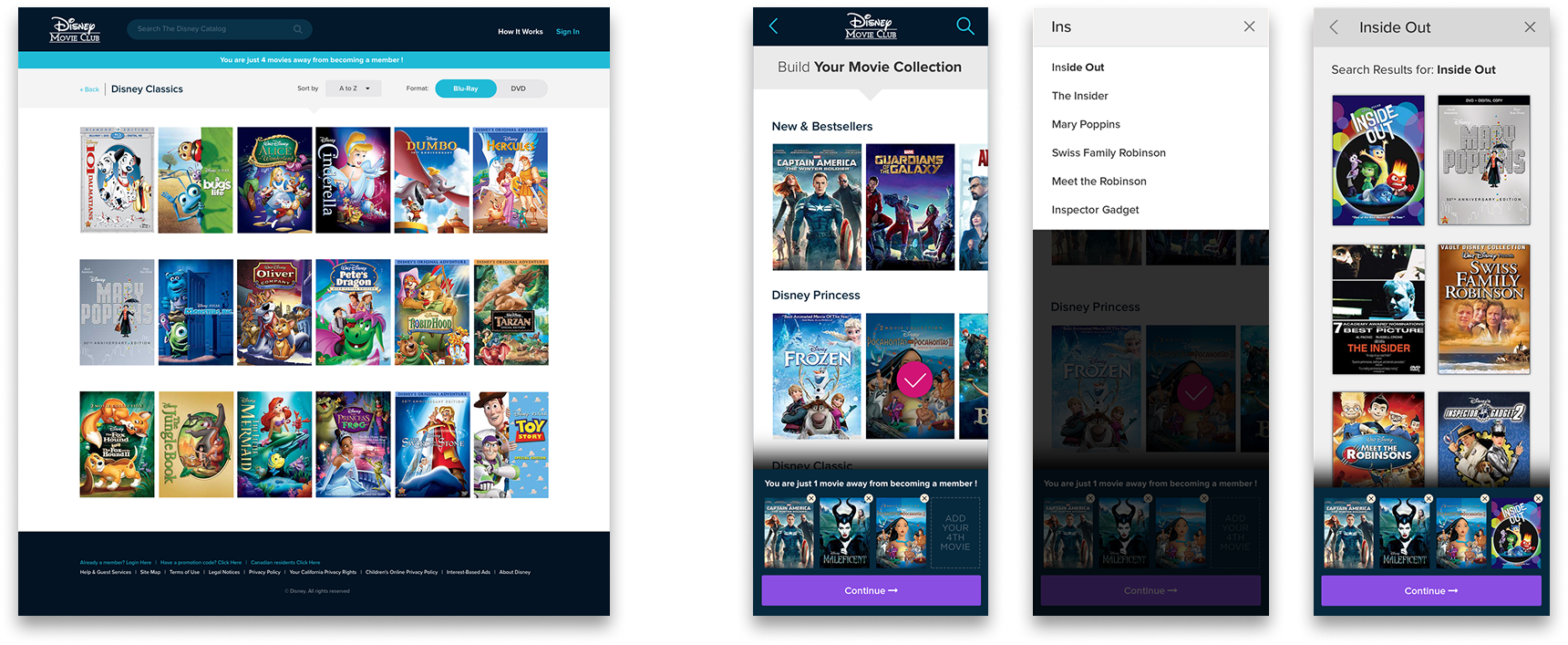 Collage of screenshots from the design library, showing colors, font styles, and components.